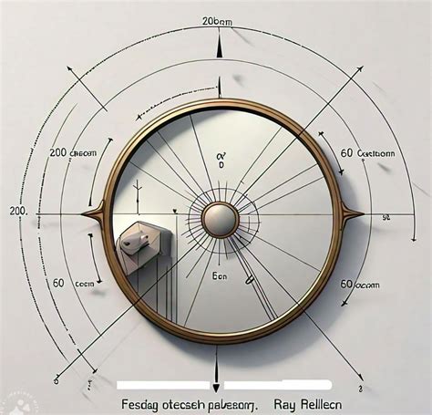 A ray diagram showing an object at 20 cm, rays reflecting and forming ...