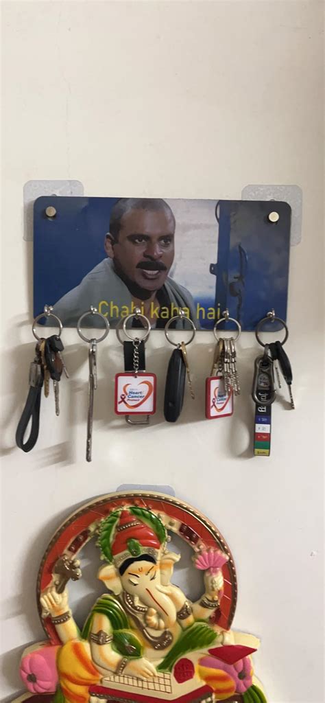 Risty Shop Home Chabi Kaha hai (Gangs of wasseypur) Wooden Key/Utensil ...