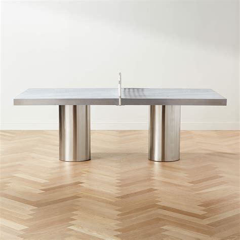Columna Modern Marble Table Tennis + Reviews | CB2 Canada