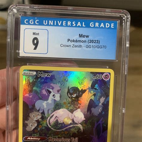 CGC 9 Full Art Rare HOLO MEW Galarian Gallery Crown | Ubuy India
