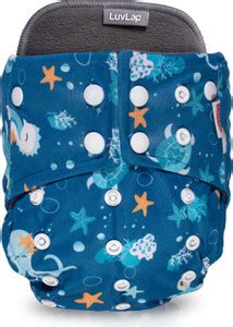 LuvLap Reusable Baby Diaper, High Absorption, Quick Dry, Blue Stars ...