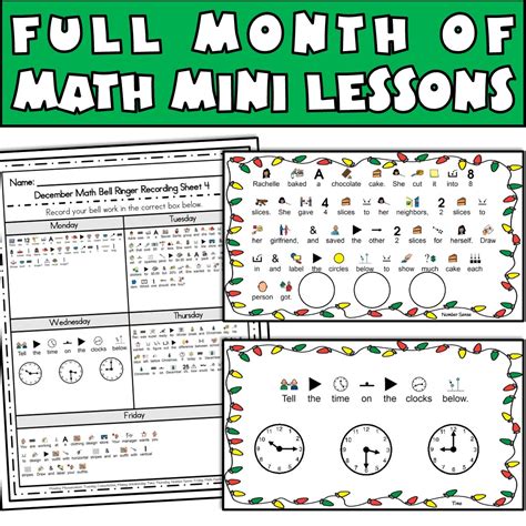 Special Ed Math Worksheets DECEMBER Daily Life Skills and IEP ...