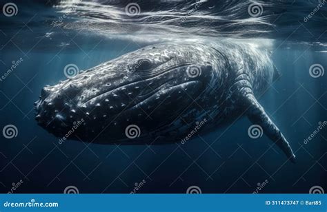 Photo Of Balaenoptera Musculus Also Known As The Blue Whale In Its Natural Habitat - Vastness Of ...