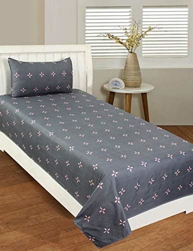 COZY FURNISH Super Soft Cotton Single Bedsheet With 1 Pillow Cover ...