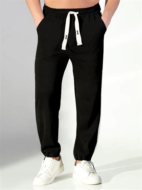 Shop Men's Black Corduroy Relaxed Fit Trouser | Showoffff