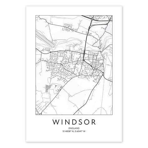 Windsor Map Print - Wall Art