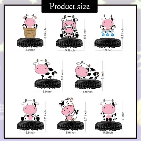 TTDQ 8PCS Cow Centerpieces for Tables Cow Print Party India | Ubuy