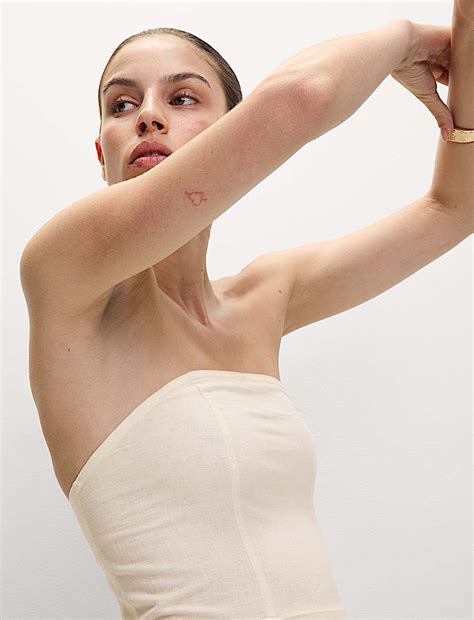 Buy Linen Rich Bandeau Midaxi Dress at Marks & Spencer