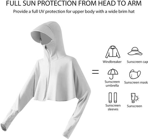 HASTHIP Sun Protection Jacket for Women, UPF 50+ Hoodie Jacket with ...