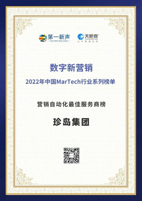 珍岛集团入选《2022年度中国MarTech行业系列榜单》六大榜-商业-金融界