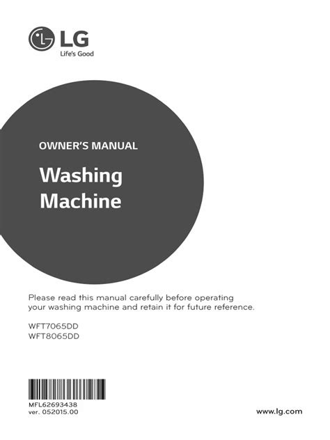 LG Washing Machine User Guide 的图像结果