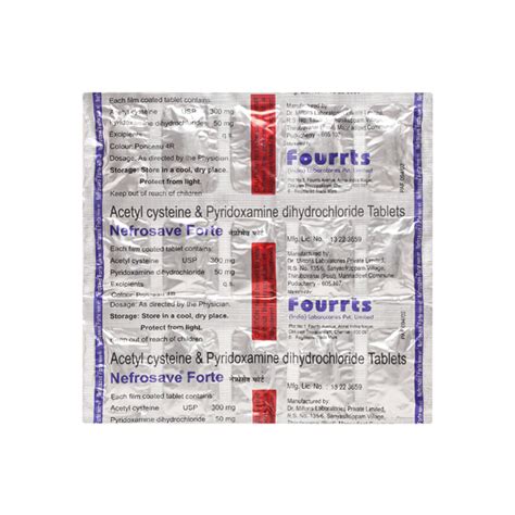Nefrosave Forte 300mg/50mg Tablet 15s - Uses, Side Effects, Price, and ...