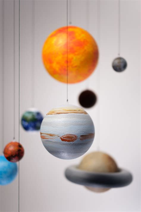Hand Painted Solar System Model Hanging, Solar Mobile, Sun and Planets ...
