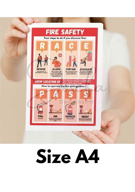 Fire Safety Poster With FREE Printable Race/pass ID Card/badge Design ...