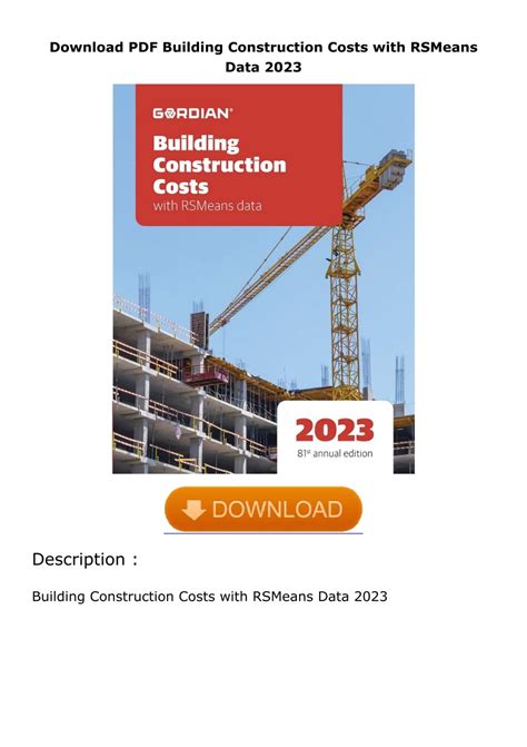 Download PDF Building Construction Costs with RSMeans Data 2023