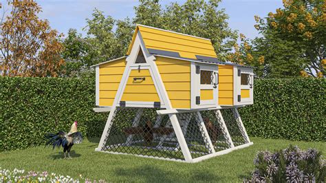 7x6 A-Frame Chicken Coop & Run Plans For 6 Chickens - Easy Coops™