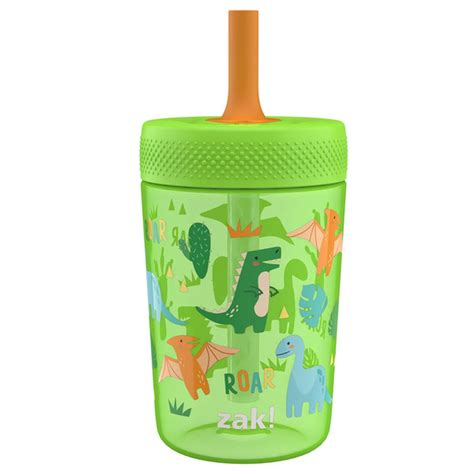 zak! Toddlers' Leak-Proof Easy to Hold Dinosaur Capri Soft Straw Tumbler (12 oz) Delivery or ...