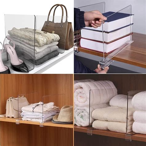 Buy BYWSIGHT Shelf Dividers for Closet Organization– Clear Acrylic ...