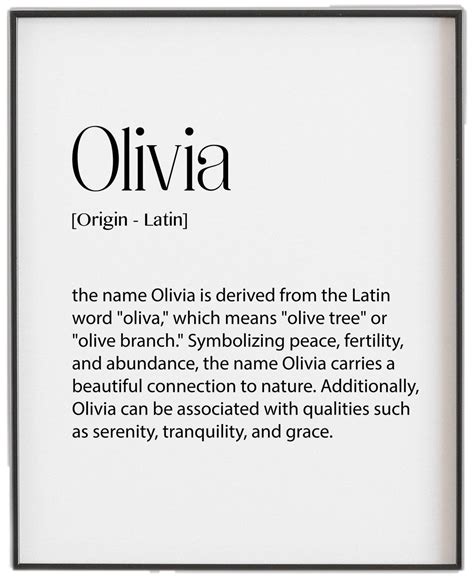 Olivia meaning names – Artofit