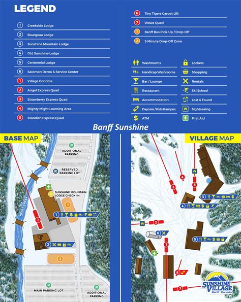 Banff Sunshine Tourist Map - Ontheworldmap.com