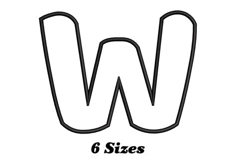 Alphabet Letter W Outline · Creative Fabrica