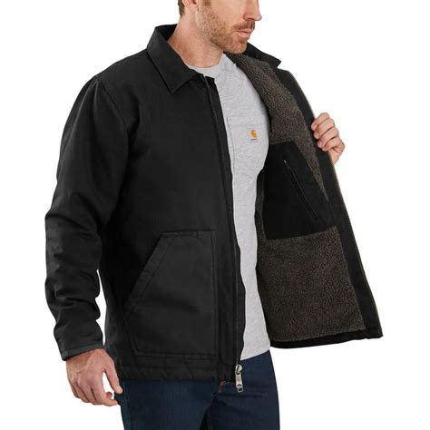 Carhartt Washed Duck Sherpa-Lined Coat - Men's - Clothing