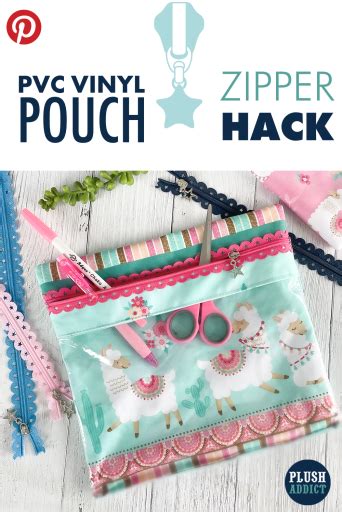 Clear Vinyl Zipper Pouch Tutorial 的图像结果