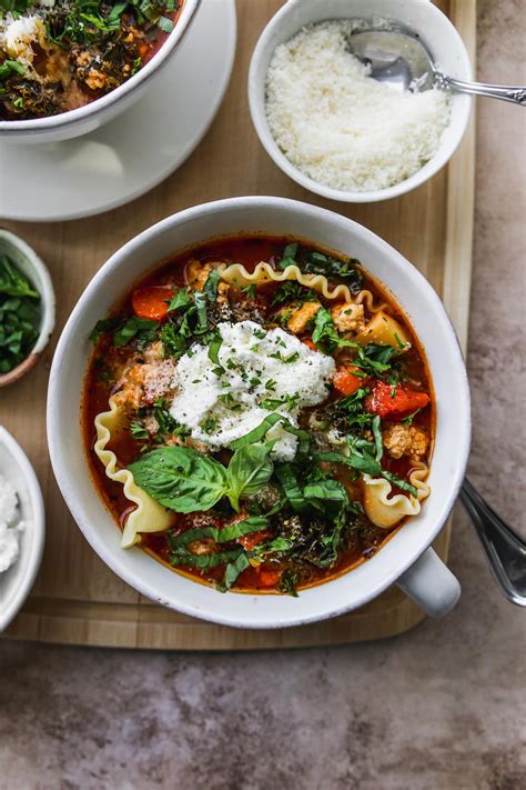 Healthy Vegetarian Lasagna Soup | Walder Wellness, RD