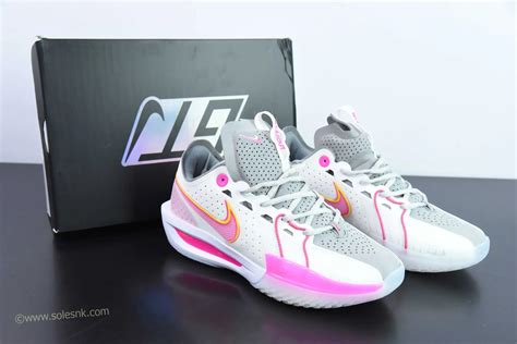 Nike GT Cut 3 White Pink Cool Grey New Arrival - SoleSnk