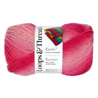 Facets™ Yarn by Loops & Threads®, Color: Dragon Fruit | Michaels