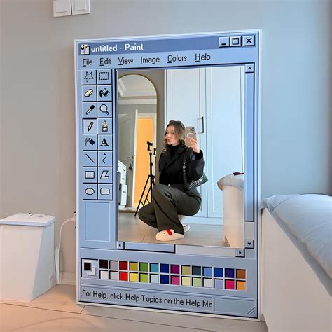 Ms Paint Mirror, Retro Windows Paint Inspired Mirror, Nostalgic ...