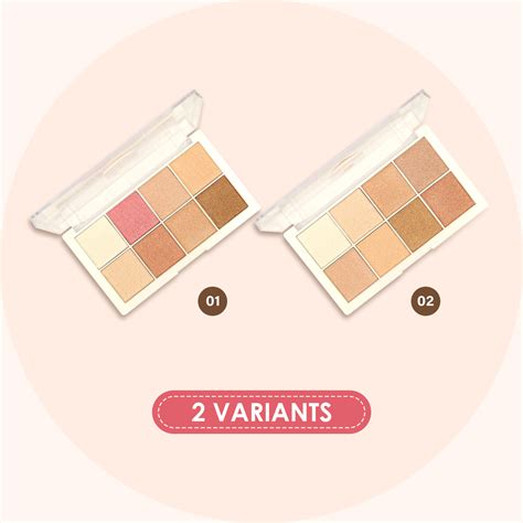 8 Shimmer Highlighter Palette – Radiant & Long-Lasting – Shryoan Cosmetics