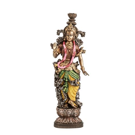 Ashnam Divine Devotion Radha Figurine - Gold & Yellow, 36cm – Ashnam Home