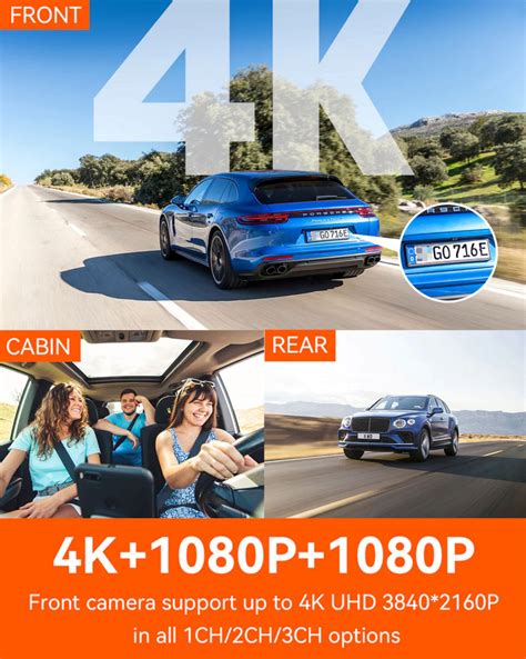 Vantrue N4Pro Dash Cam 3-channel with 5GHz high-frequency Wi-Fi 4K ...