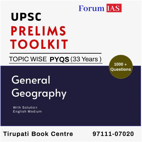Forum IAS UPSC Prelims Toolkit Pratice TOPIC WISE PYQS (33 Years ) 1000 ...