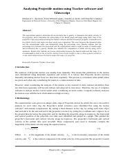 Image result for Projectile Motion Using Tracker