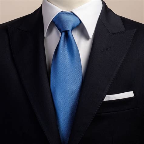 Black Suit Navy Blue Tie