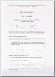 Buy The Inshore Fishing (Monofilament Gill Nets) (Scotland) Order 1996: ...