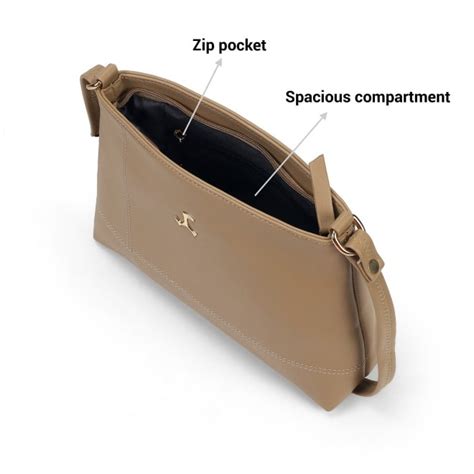 Buy Mochi Women Beige Hand Bags Zip Top Sling Online | SKU: 66-710-20 ...