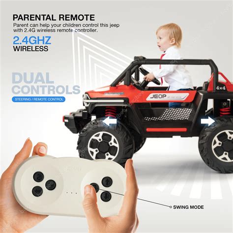 Baybee Furi Mini Rechargeable Battery Operated Jeep for Kids, Ride on ...