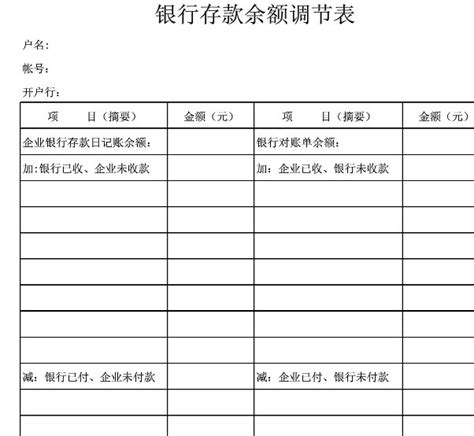 银行对账单余额调节表-椰子办公