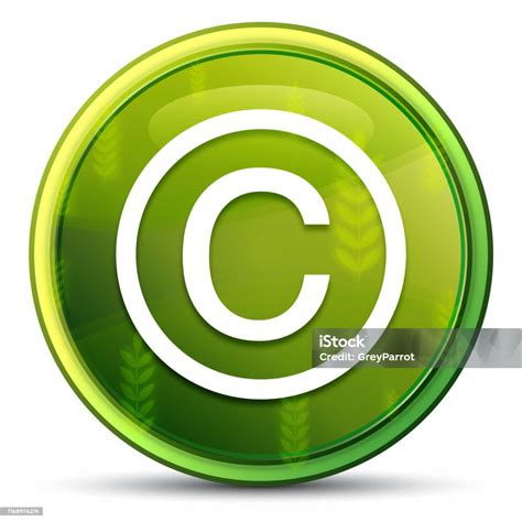 Vetores de Ícone Do Símbolo Dos Direitos Autorais Mola Verde Brilhante ...