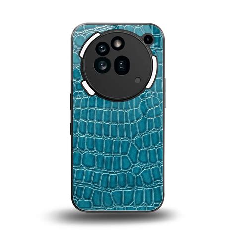 Croco Blue Phone Case for Nothing Phone 3A Pro | Glass Case – Boujee
