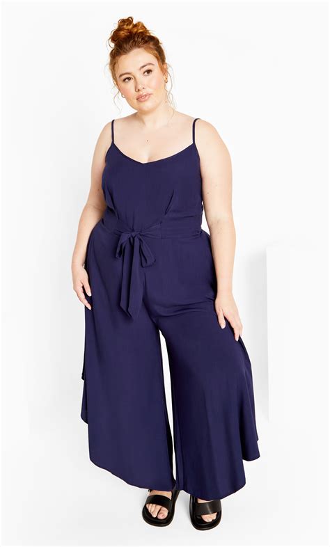 Women's Plus Size Sara Navy Jumpsuit