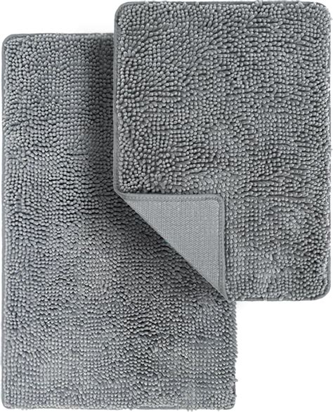 Amazon.com: MIGRQIY Bathroom Rugs Sets 2 Piece - Soft Chenille Bath ...