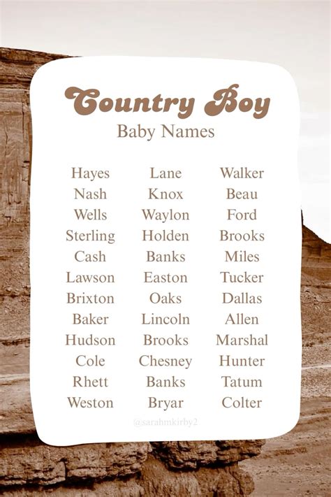 Country Boy Baby Names in 2025 | Baby boy names, Baby names, Sweet baby ...