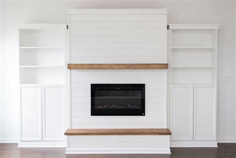 DIY: Electric Fireplace with Built-In Bookshelves Fireplace Feature ...