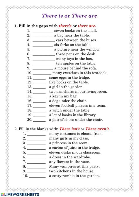 There is- There… | Free Interactive Worksheets | 73610
