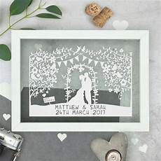 Wedding Frame Gift Ideas by Personalised Silhouette Wedding Papercut By The Portland Wedding Frame Gift Ideas
