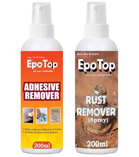 EpoTop Combo Pack of Powerful Rust & Adhesive Remover Spray - 200ml ...